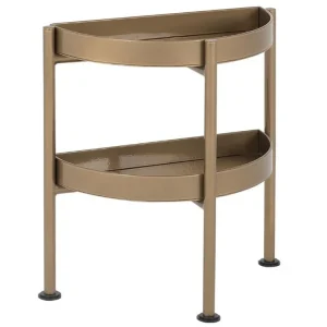 Zlatý kovový odkládací stolek Nollan Half 40 x 20 cm Cenová Bomba