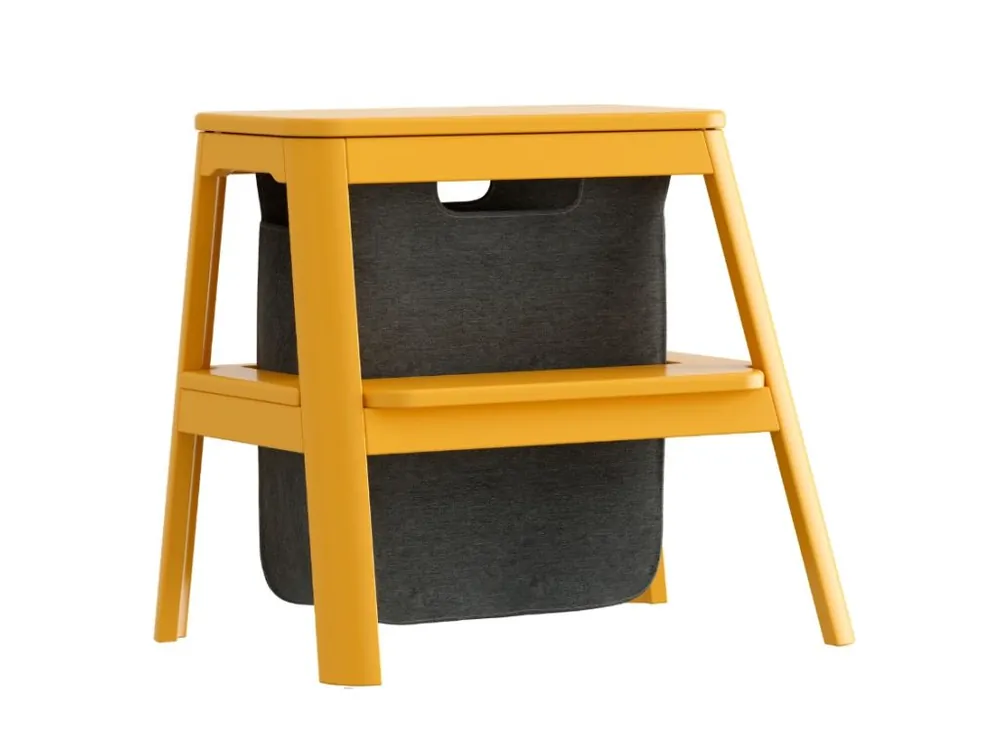 Koupit Online Žluto-šedá dřevěná stolička Step It Up 48 cm