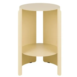 Aktuální Žlutý kovový odkládací stolek Wa 32 cm