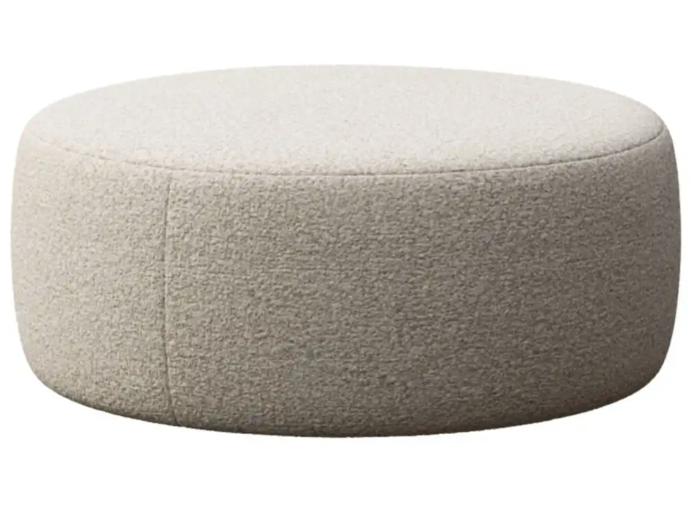 Béžová bouclé podnožka Monce 108 cm Levný