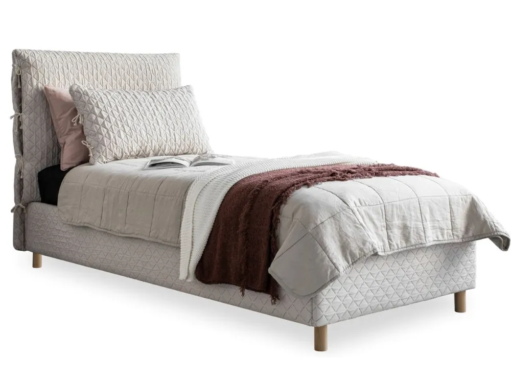 Béžová čalouněná jednolůžková postel Miuform Sleepy Luna 90 x 200 cm Omezená Nabídka