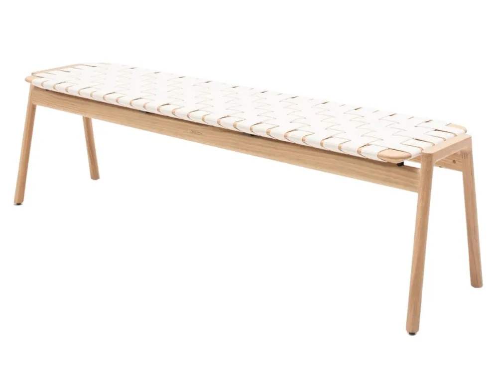 Nejlepší Cena Bílá dubová lavice Klupa 160 cm s výpletem