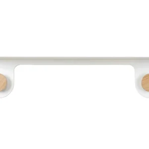 Bílá kovová nástěnná police Hook 13 x 50 cm Přímo Od Výrobce