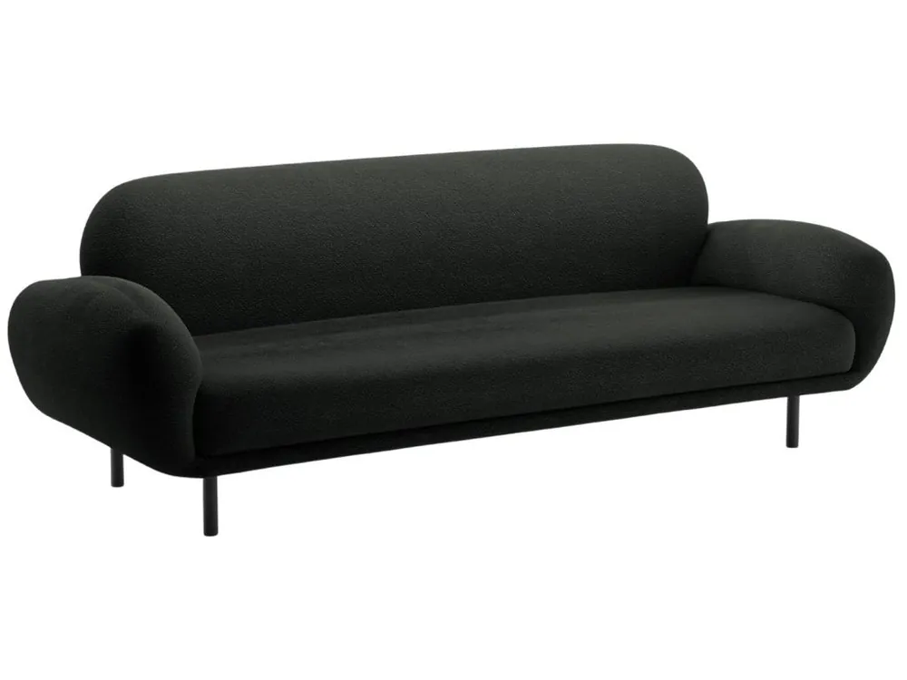 Černá bouclé trojmístná pohovka Poppy 208 cm Odeslání Ihned