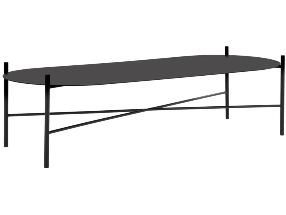 Černý kovový konferenční stolek Toglan 115 x 50 cm Akce