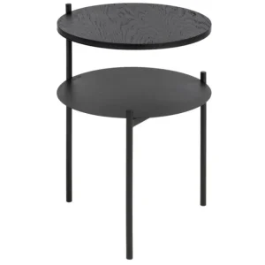 Černý dubový odkládací stolek Tu 40 cm Expresní Doručení