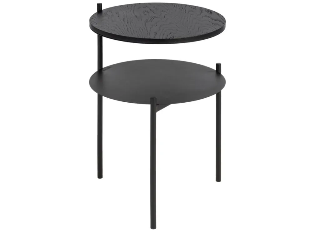 Černý dubový odkládací stolek Tu 40 cm Expresní Doručení