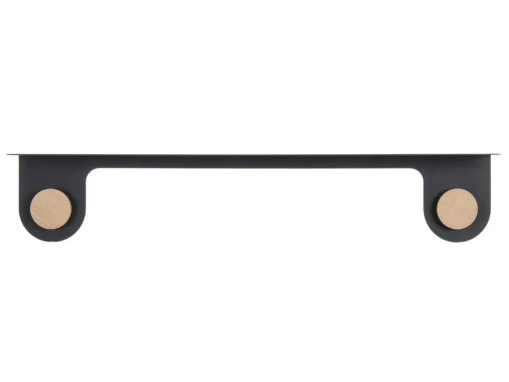 Přímo Od Výrobce Černá kovová nástěnná police Hook 13 x 70 cm