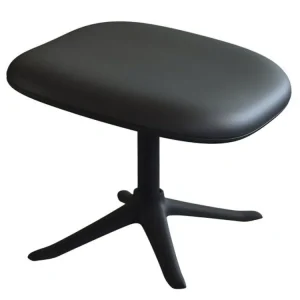 Černá kožená podnožka FLEXLUX GHOST II 53 x 46 cm Doprava Zdarma