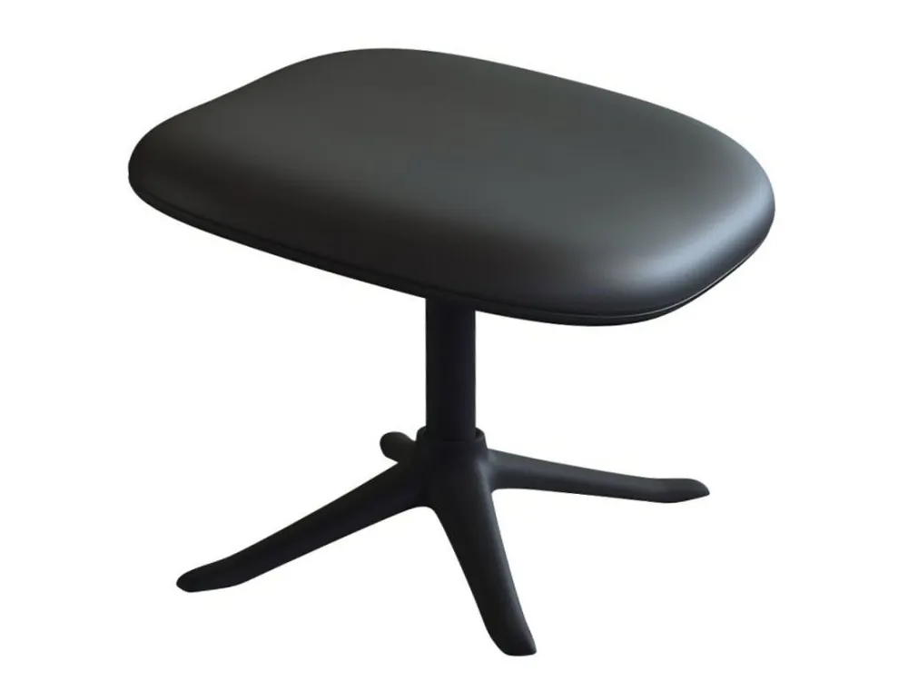 Černá kožená podnožka FLEXLUX GHOST II 53 x 46 cm Doprava Zdarma