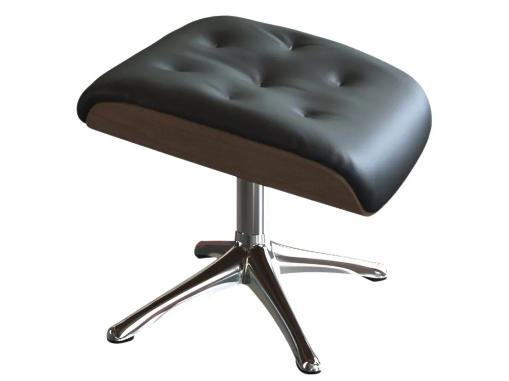 Doprava Zdarma Černá kožená podnožka FLEXLUX VOLDEN 53 x 44 cm
