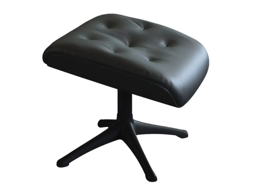 Nová Kolekce Černá kožená podnožka FLEXLUX VOLDEN II. 53 x 44 cm