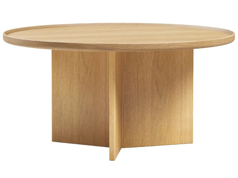 Dubový konferenční stolek Cala ⌀ 83 cm Značkový