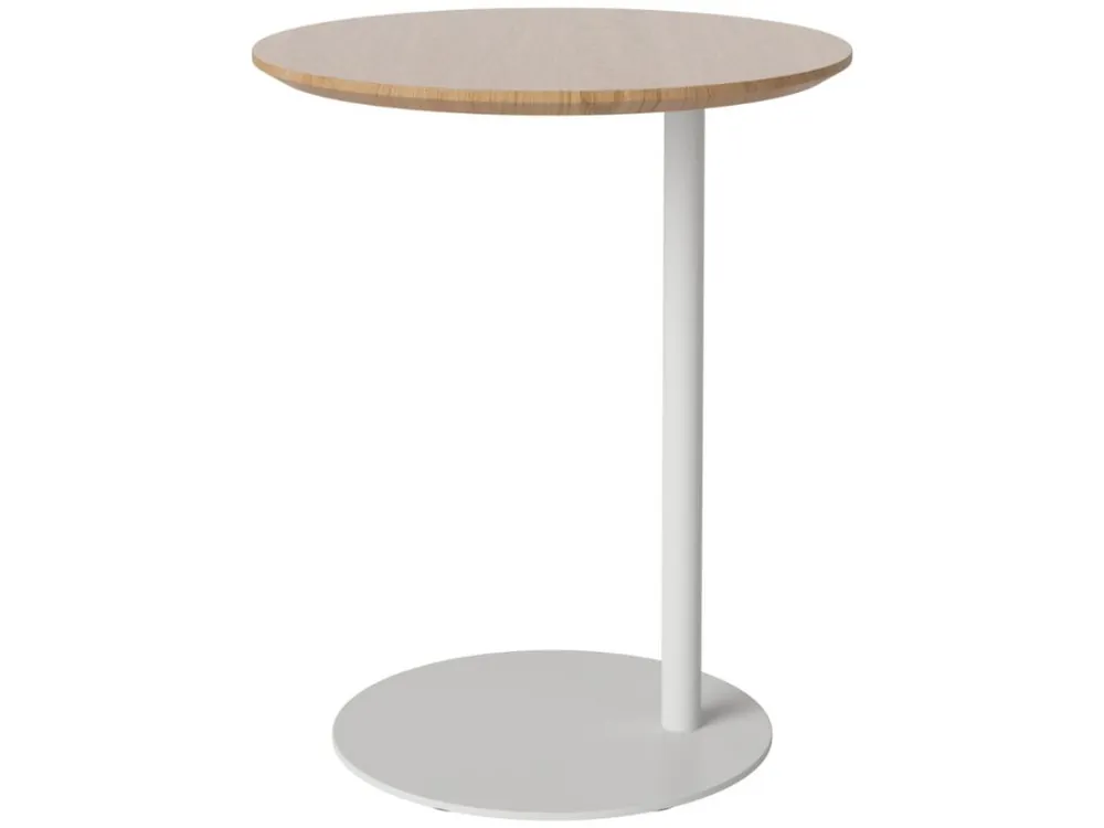 Super Cena Dubový odkládací stolek Pillar 45 cm se šedou podnoží
