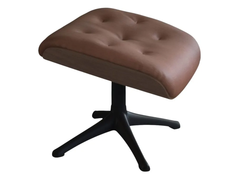 Hnědá kožená podnožka FLEXLUX VOLDEN 53 x 44 cm Cenová Bomba