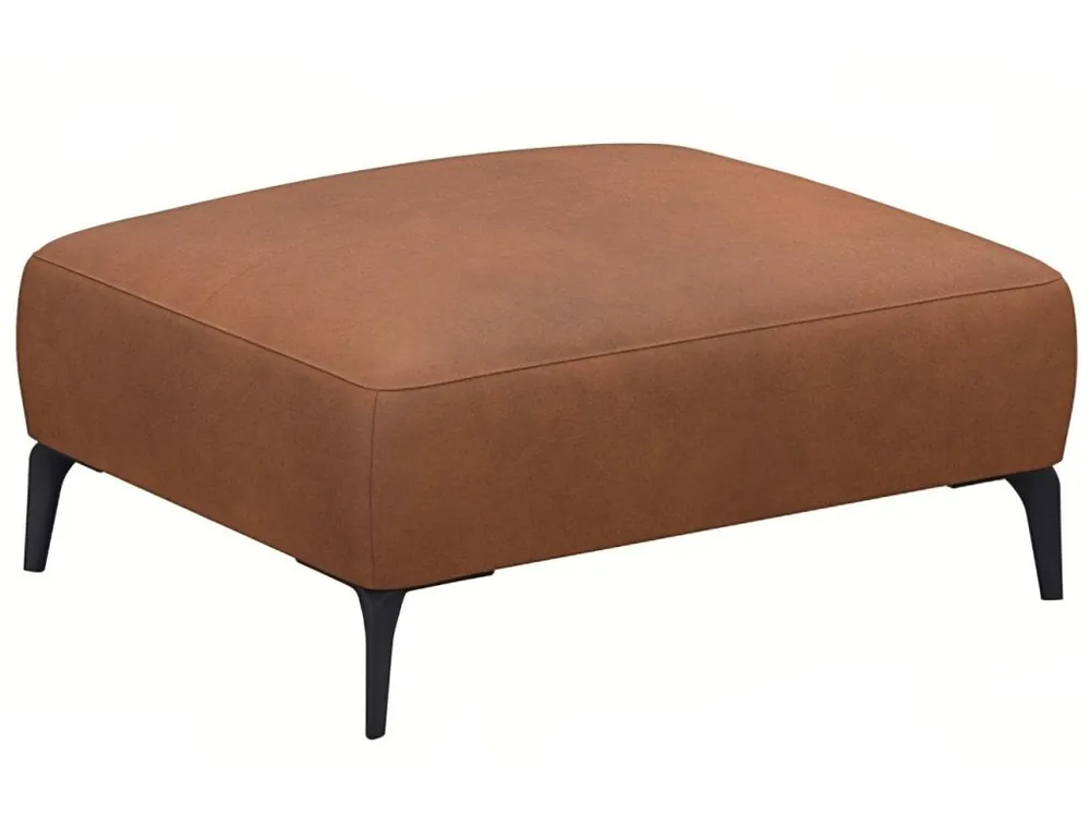 Horká Nabídka Hnědá kožená podnožka FLEXLUX VOLUZZI 91 x 71 cm