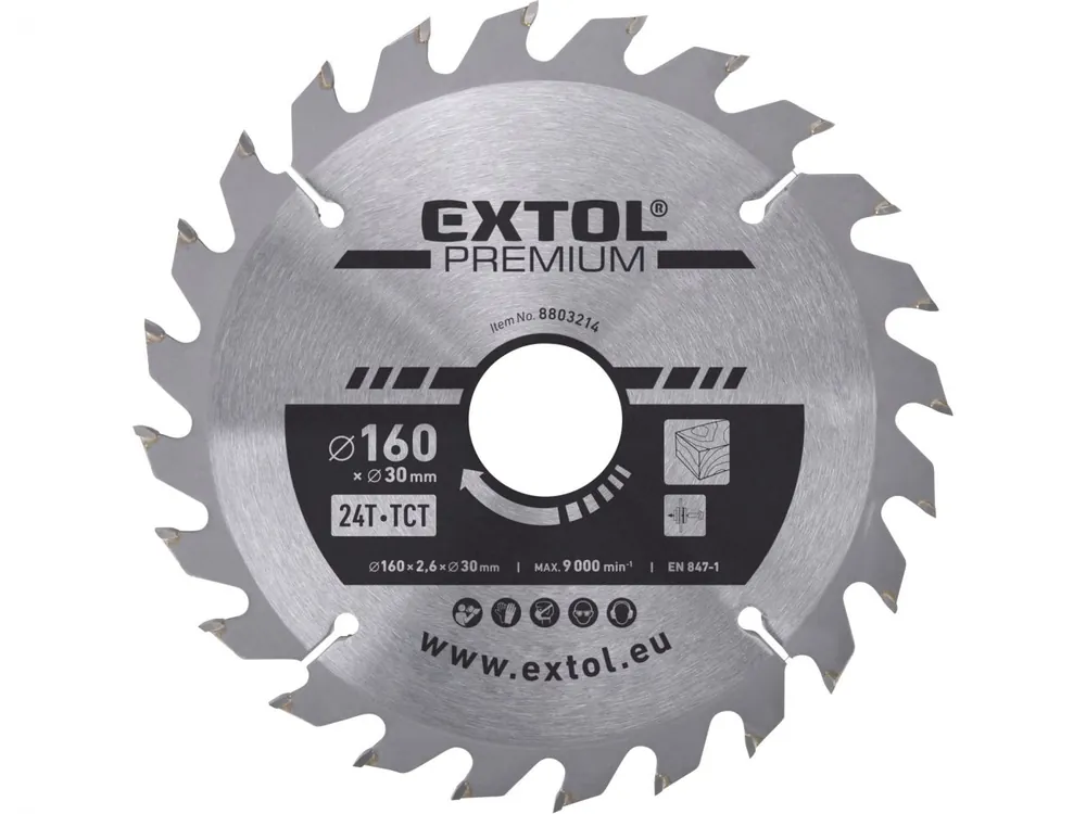 Kotouč pilový s SK plátky, O 160x2,6x30mm, 24T Oblíbený