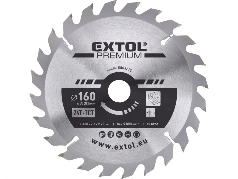 Nejlepší Volba Kotouč pilový s SK plátky, O 160x2,6x20mm, 24T