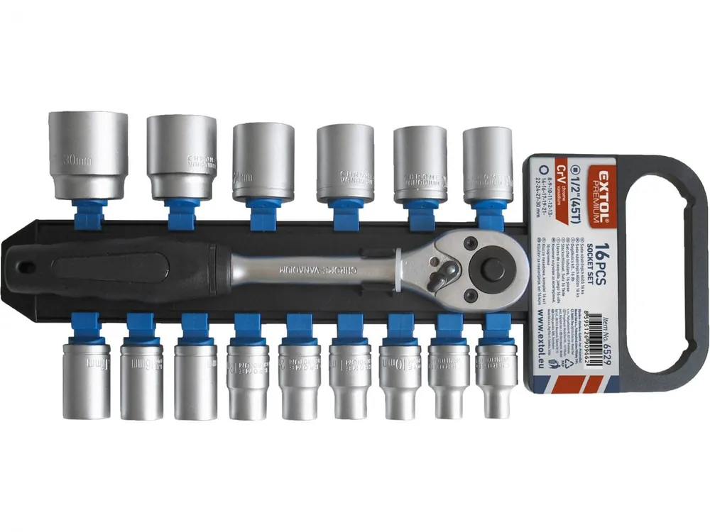 Nejlepší Cena Hlavice nástrčné, sada 16ks, 1/2", CrV