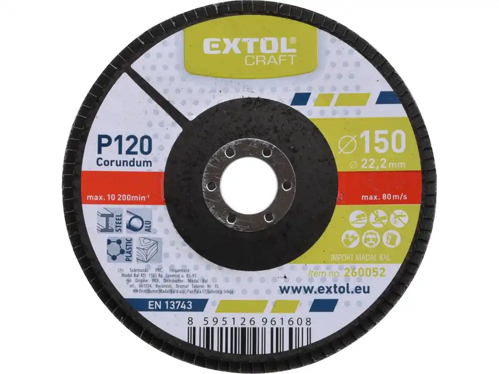Ověřený Kotouč lamelový šikmý korundový, P120, O 150mm