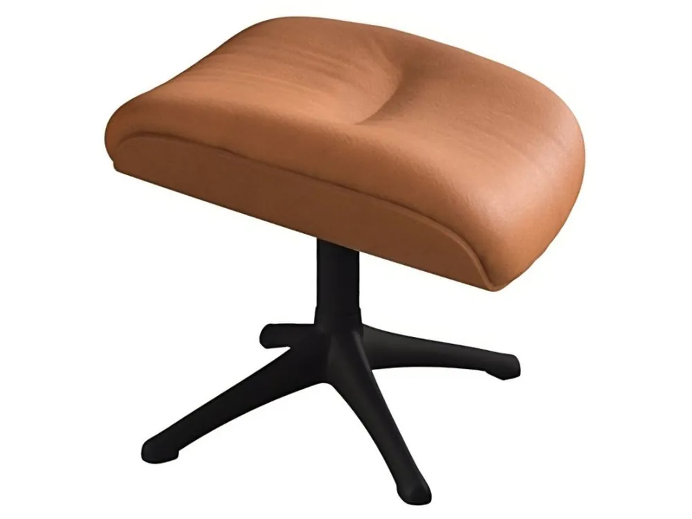 Vysoce Kvalitní Koňakově hnědá kožená podnožka FLEXLUX ELEGANT 44 x 35 cm