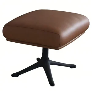 Koňakově hnědá kožená podnožka FLEXLUX MORO 54 x 41 cm Autentický