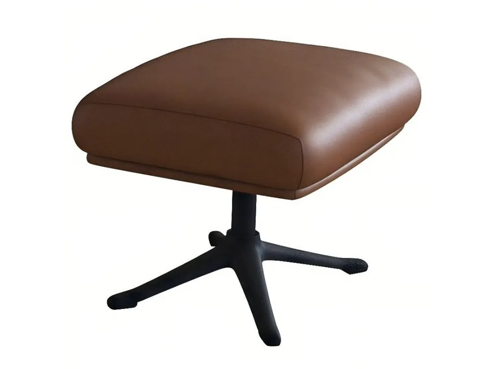 Koňakově hnědá kožená podnožka FLEXLUX MORO 54 x 41 cm Autentický