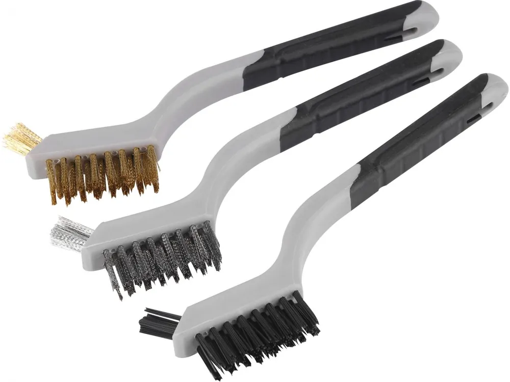 Kartáče malé, sada 3ks, 180mm (ocel,nylon,mosaz) Pouze Dnes