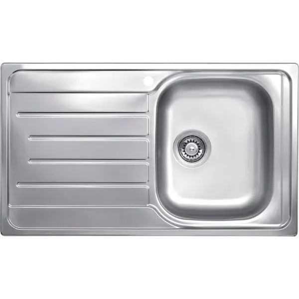 SOLIDO vestavný dřez EC 320, 860 x 500 mm odkap vlevo, nerez Novinka