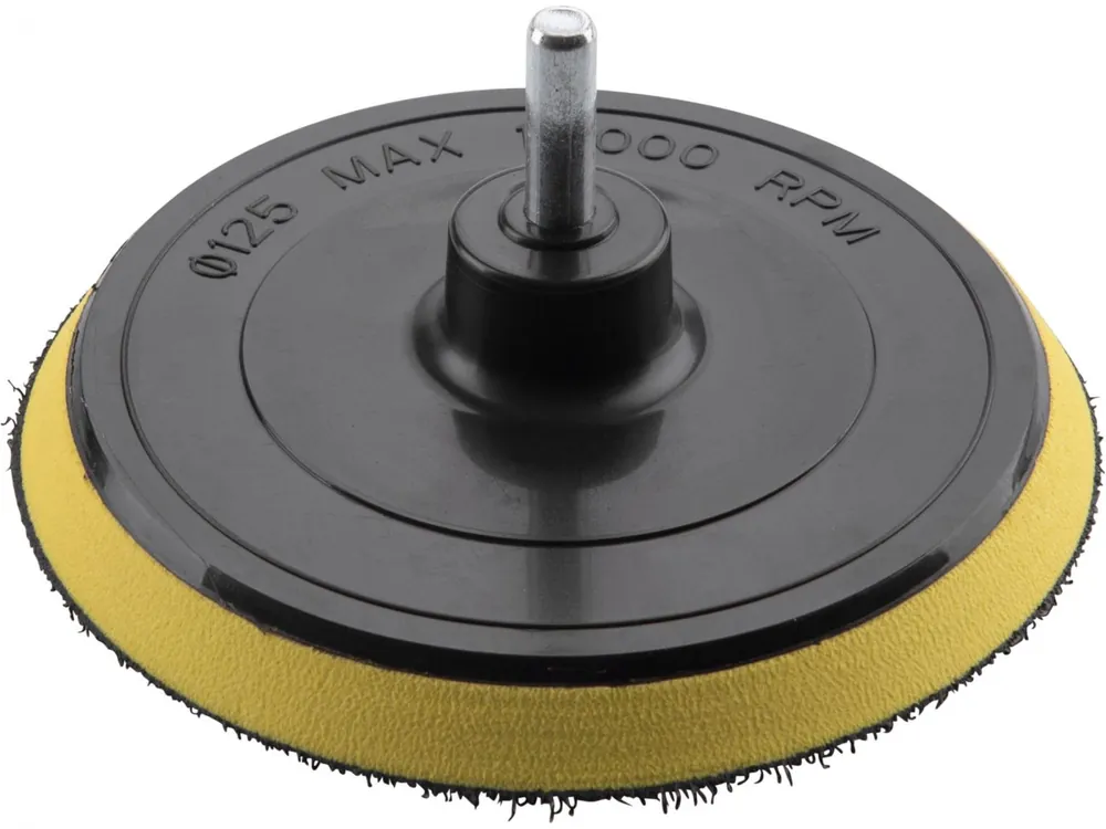 Nosič brusných výseků, do vrtačky - suchý zip, O 125mm, stopka 8mm Nízká Cena