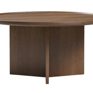 Ořechový konferenční stolek Cala ⌀ 83 cm Bezpečná Platba