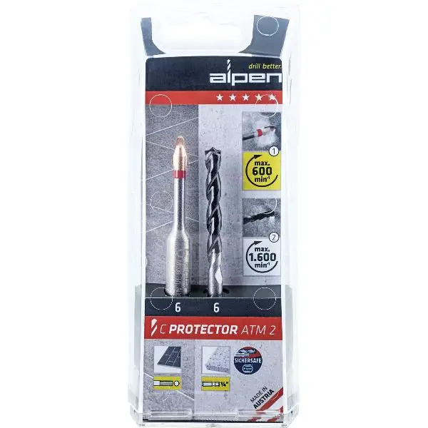 Cenový Hit ALPEN vrták do dlaždic C Protector + Profi beton ø 8 mm 2dílná sada