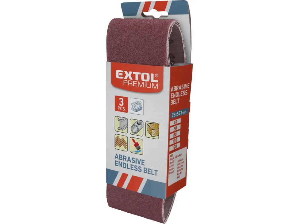 Tovární Cena Plátna brusná nekonečný pás, bal. 3ks, 75x457mm, P40