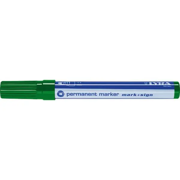 LYRA permanentní popisovač 112, tl. tahu 1-4 mm, zelený, kulatý hrot Oblíbený