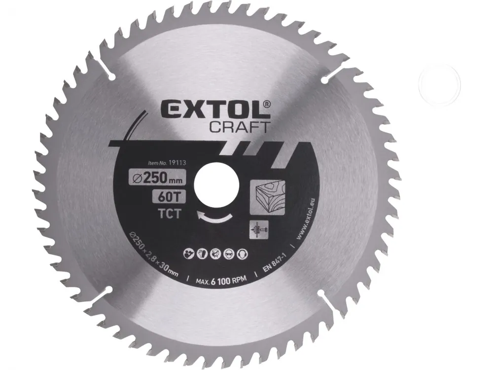 Kotouč pilový s SK plátky, O 250x2,8x30mm, 60T Pouze Dnes