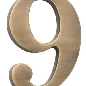 Rychlé Dodání Číslice 9, výška 10 cm BRONZ