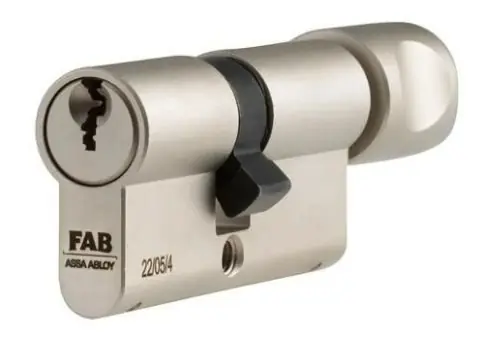 Přímo Od Výrobce Vložka oboustranná cylindrická FAB 3.02/BDKmNs 35+40K,s knoflíkem nikl 5kl.