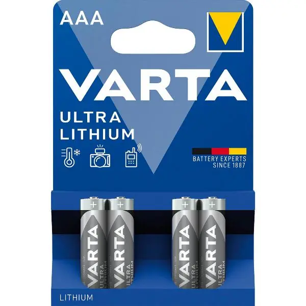 Akční Nabídka VARTA Batterie Ultra Lithium LR03/AAA 1.5V (4 ks)