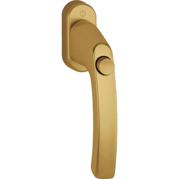 Aktuální HOPPE okenní klika LIÈGE s knoflíkem, 7 x 40 mm, 90° , F4 bronz