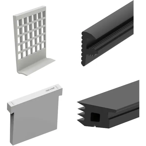 Oblíbený ECONOMY sada těsnění pro podlahový profil, síla skla 16,76 mm, plast/guma