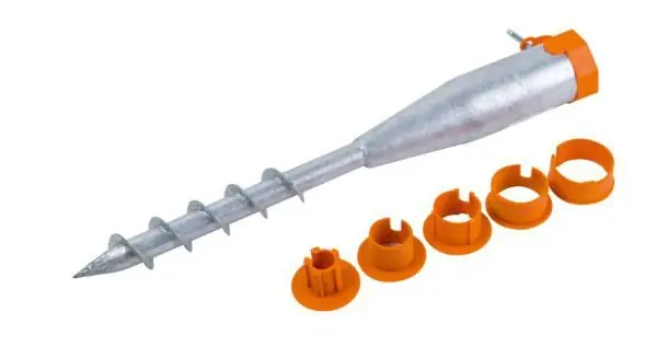 Ověřený Vrut zemní kotevní k sloupku 550mm, 5+l stupňovitých průměrů