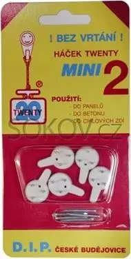 Akce Háček twenty mini II bílý blistr, 5 ks