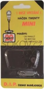 Háček twenty mini hnědý,blistr 10 ks Novinka