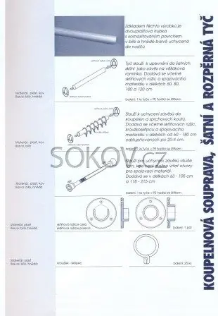 Tyč rozpěrná 118 - 215 cm - hnědá Značkový