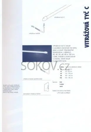 Tyč rozpěrná 63 - 105 cm - bílá Značkový