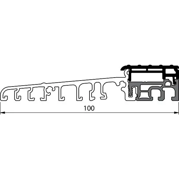 Kup Teď Práh pro balkonové dveře EIFEL TB-100, 6000 mm, stříbrný elox/černá