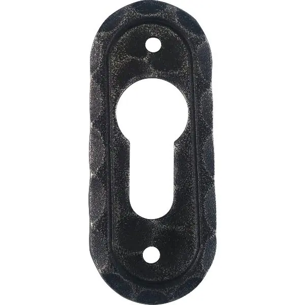 HALCÖ cylindrická rozeta SILL- PZ, ovál 30 x 42 mm, pozink černě pasivovaný Top Prodej