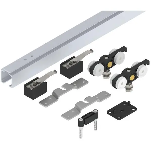 Nejlepší Cena SOLIDO 100 sada pro posuvné dveře, dřevo, 2200 mm,ŠK 1000-1100 mm, stříbrný elox