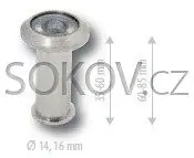 Značkový Kukátko 3PR14/35-60mm chrom mat.