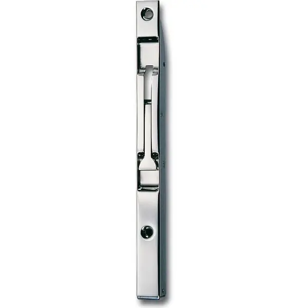 Vrácení Zdarma Dveřní zástrč, U-profil s páčkou, 400x18x17 mm, zdvih 15mm, ocel poniklovaná